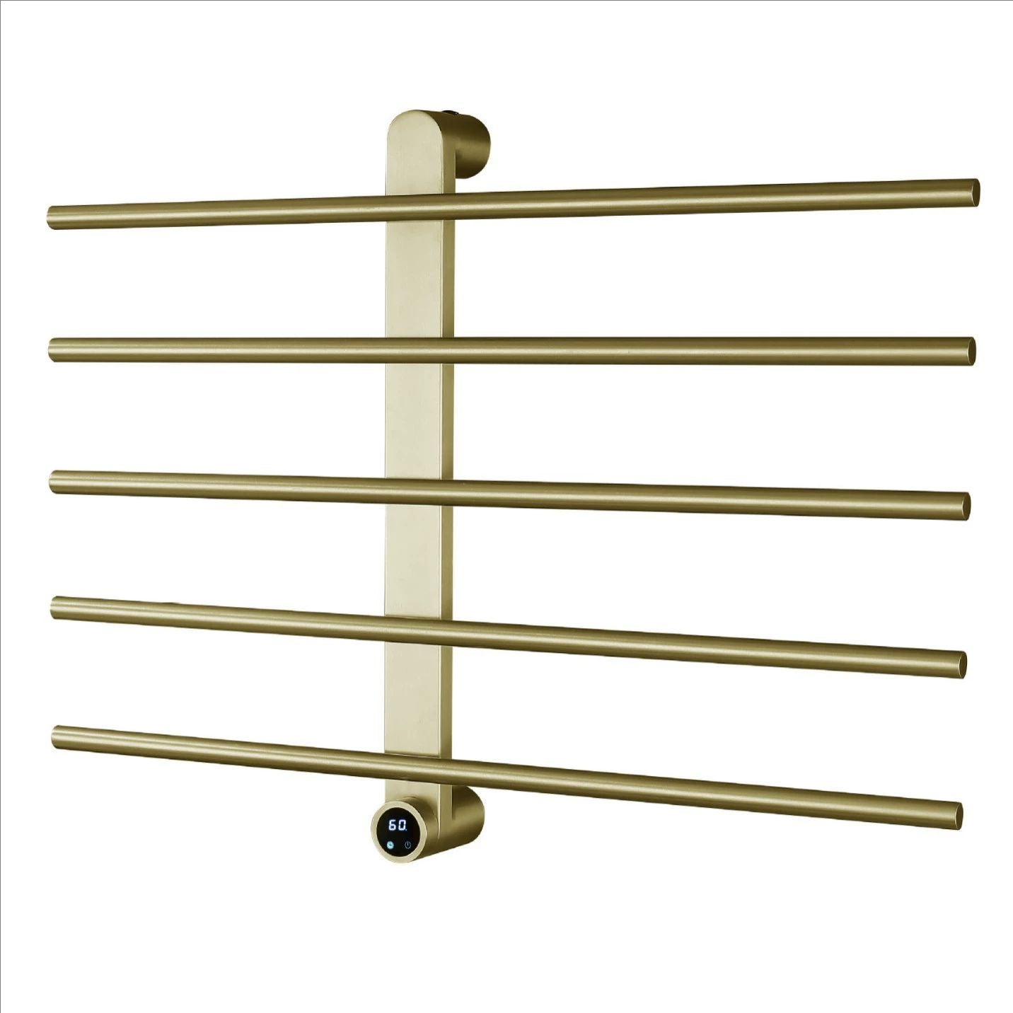 Wall-Mounted Electric Heated Towel Rack with Digital Temperature Control 5 Bars