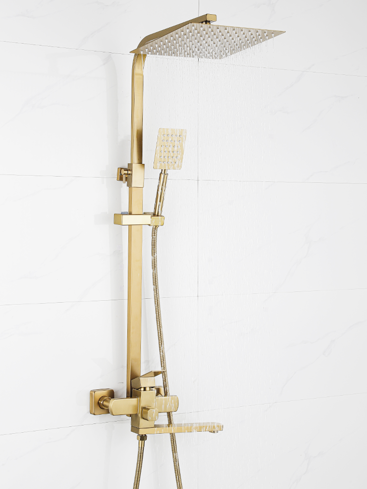 Brushed Gold Shower Faucet Shower System