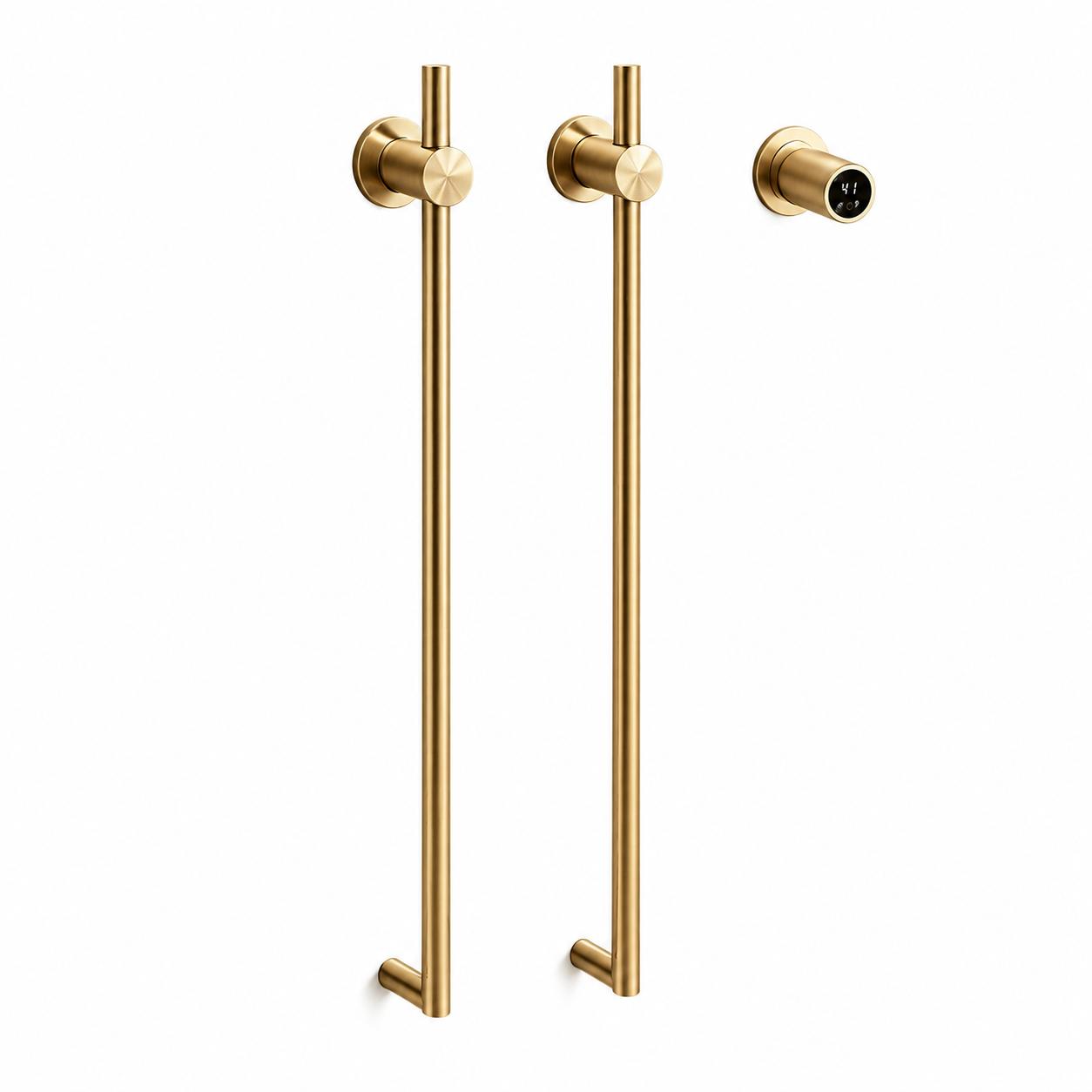 Electric Heated Towel Rack, Brushed Gold Wall Mounted Towel Warmer