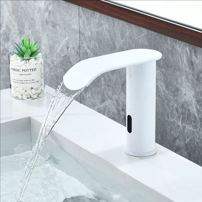 Touchless Sensor Waterfall Bathroom Faucet Basin Faucet