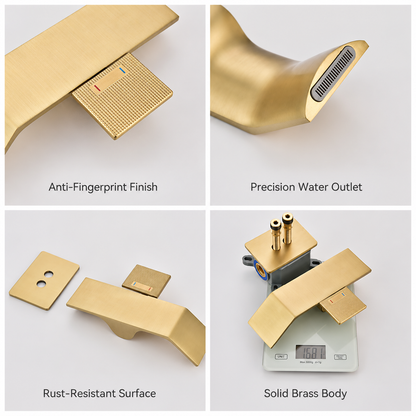 Brass Wall Mount Concealed Bathroom Sink Faucet  Basin  Faucet