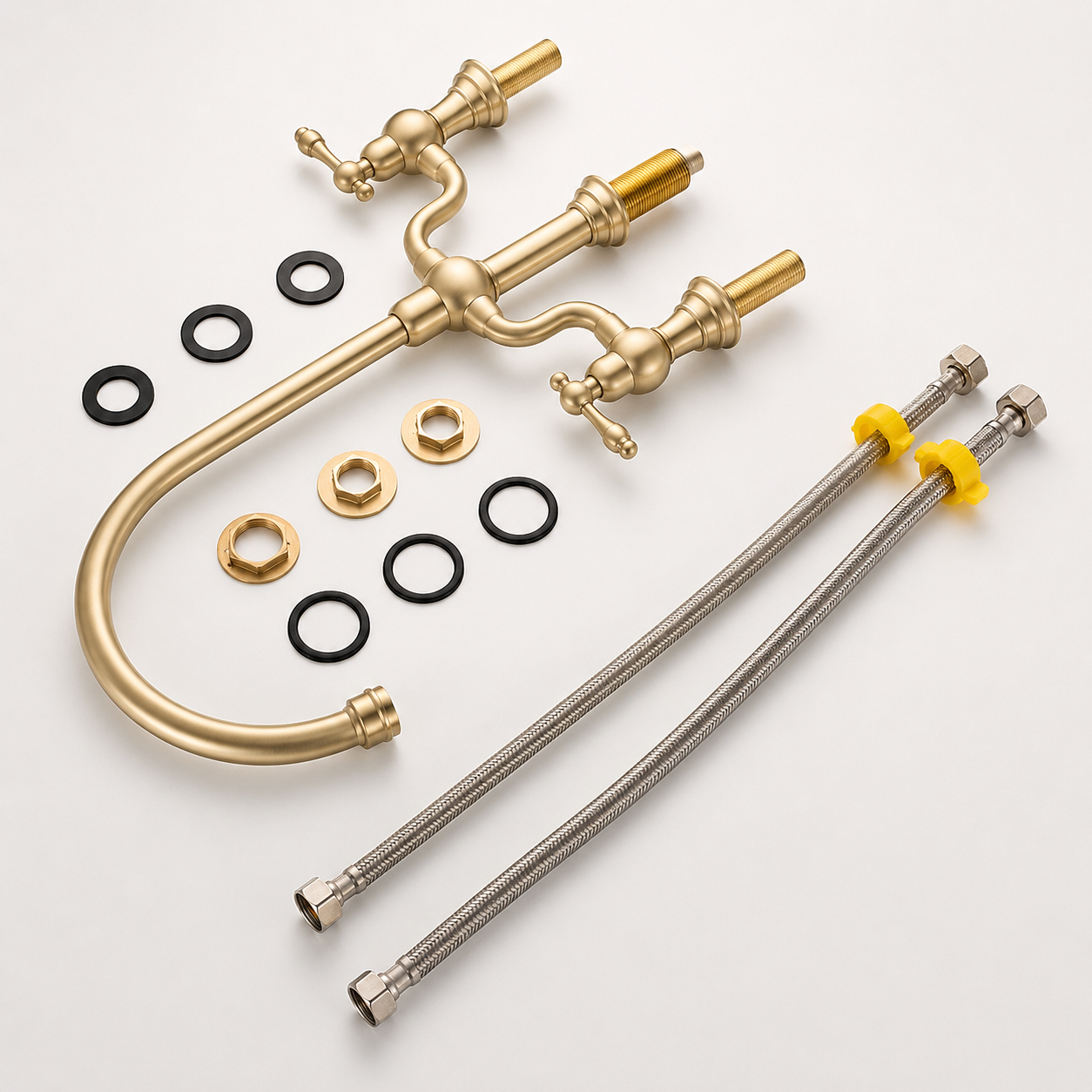 Kitchen Faucet Dual Handle High Arc Luxury Tap