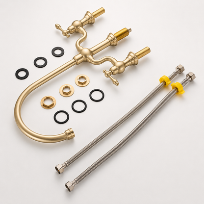 Kitchen Faucet Dual Handle High Arc Luxury Tap