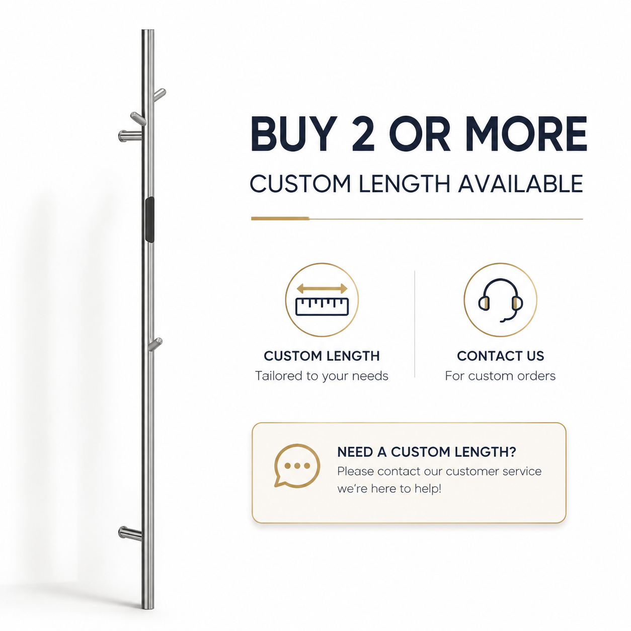 Smart Electric Heated Towel Rack with Hooks – Modern Wall Mounted Towel Warmer