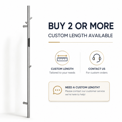 Smart Electric Heated Towel Rack with Hooks – Modern Wall Mounted Towel Warmer