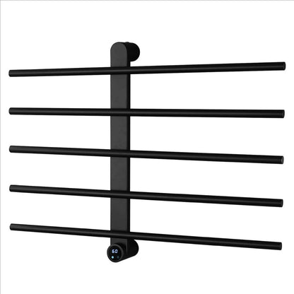 Wall-Mounted Electric Heated Towel Rack with Digital Temperature Control 5 Bars