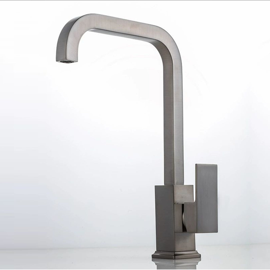 Antique Brass Kitchen Faucet Single Handle Hot and Cold Mixer Tap for Sink