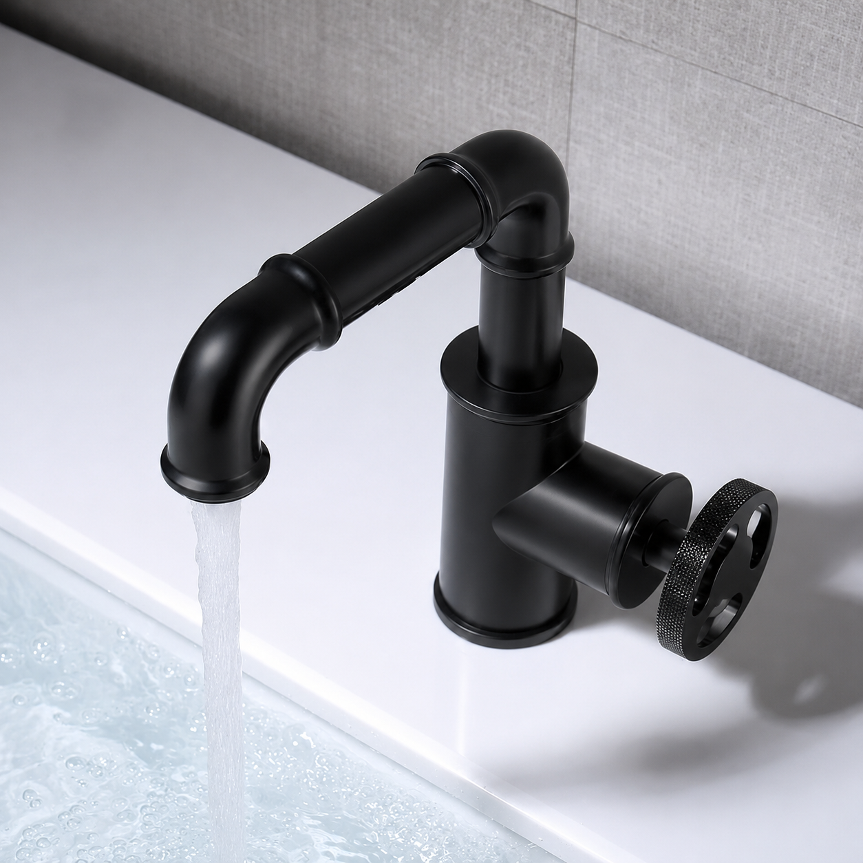 Bathroom Faucet Sink Taps with Vintage Wheel Handle Basin Faucet