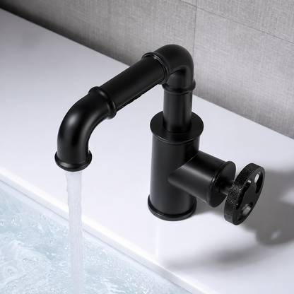 Bathroom Faucet Sink Taps with Vintage Wheel Handle Basin Faucet