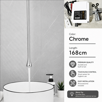 Luxury Smart Sensor Hanging Faucet – Custom Length Touchless Basin Faucet for Modern Bathroom Sink