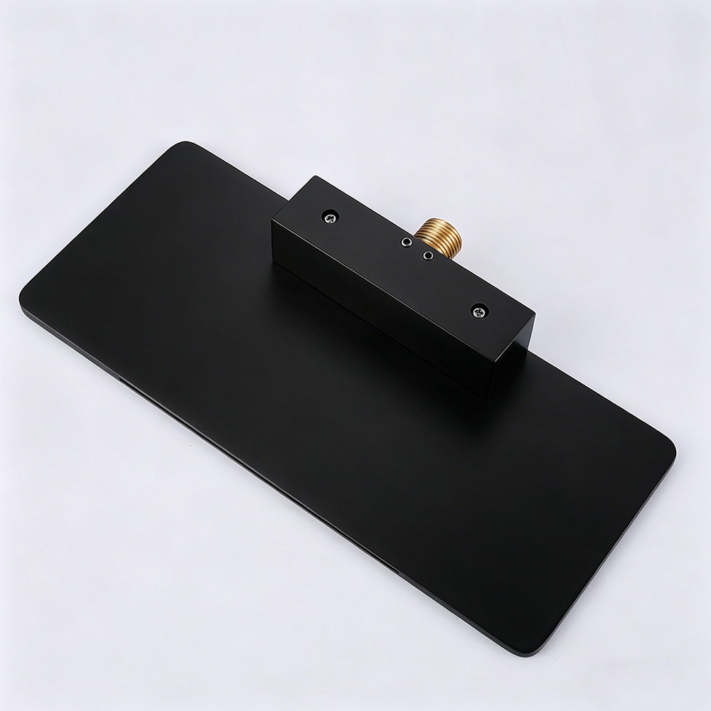 Brass Wall-Mounted Basin Faucet  Modern Waterfall Luxury Bathroom Sink Faucet