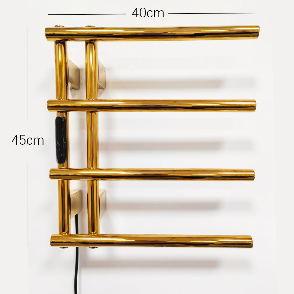Luxury Electric Heated Towel Rail Stainless Steel Wall Mount Heated Towel Rack Towel Warmer