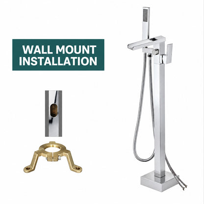 Freestanding Tub Faucet with Hand Shower