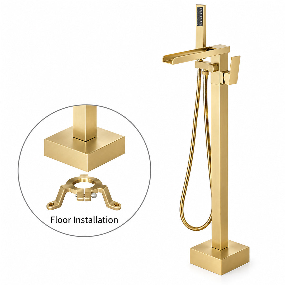 Freestanding Tub Faucet with Hand Shower