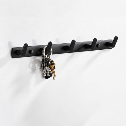 Black Wall-Mounted Bathroom Hardware Set with Towel Racks, Corner Shelves & Toilet Accessories