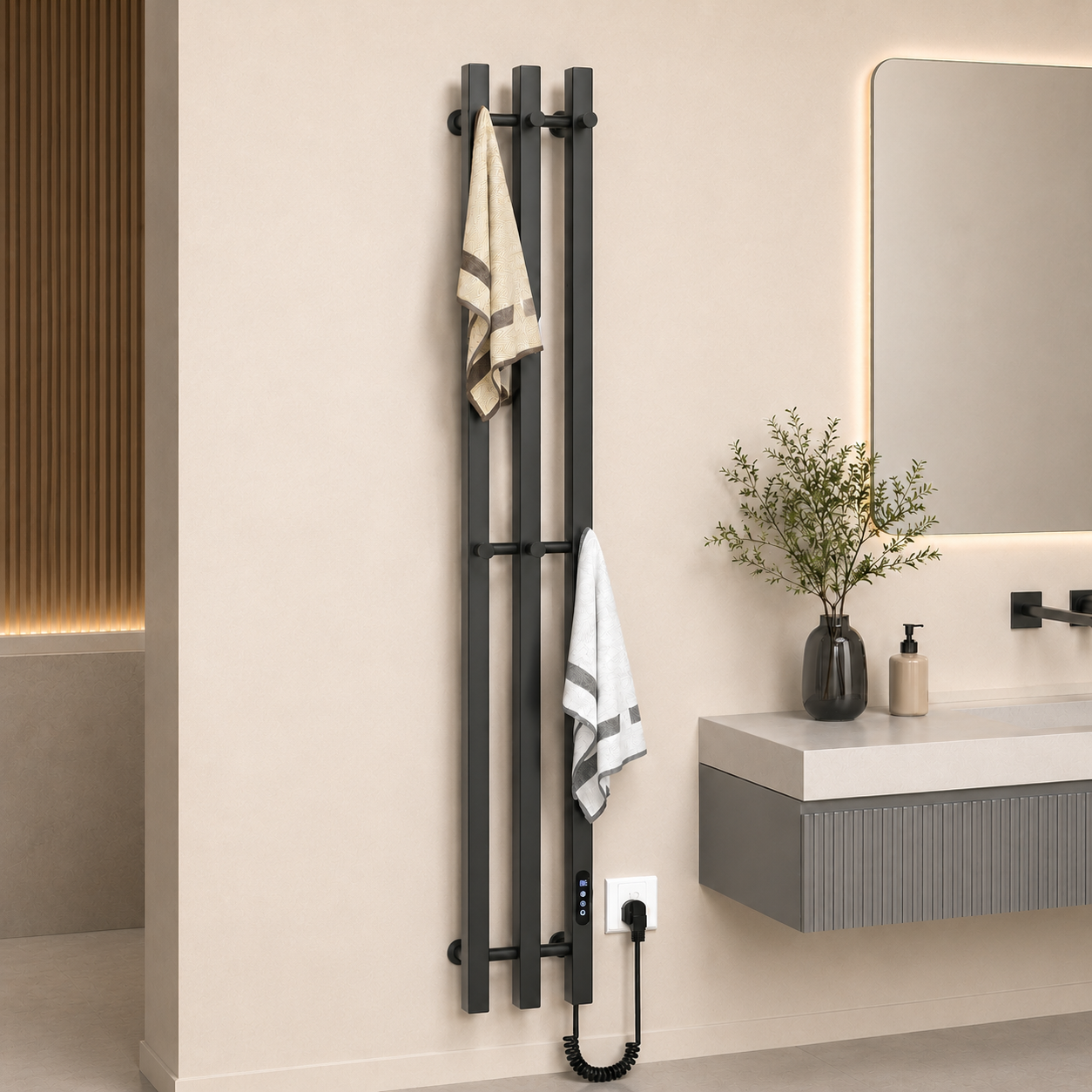Heated Towel Rack Bathroom Towel Warmers-3 Bars