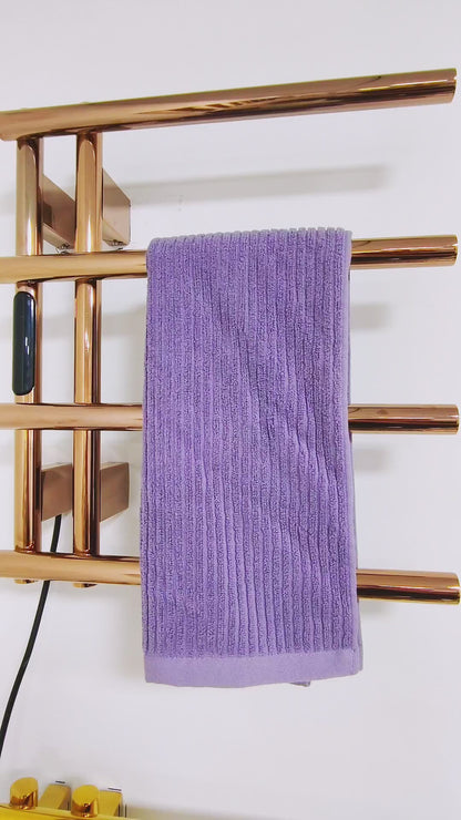 Luxury Electric Heated Towel Rail Stainless Steel Wall Mount Heated Towel Rack Towel Warmer